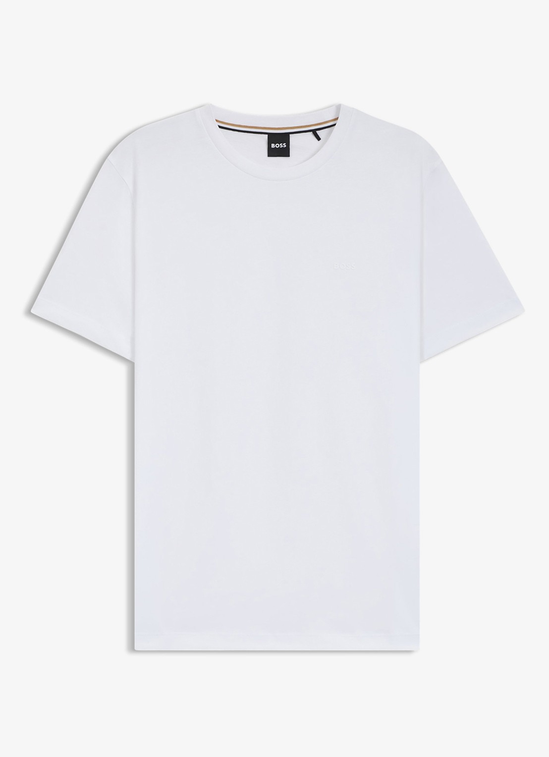 BOSS Thompson T-shirt met logo - voorkant 2 wit