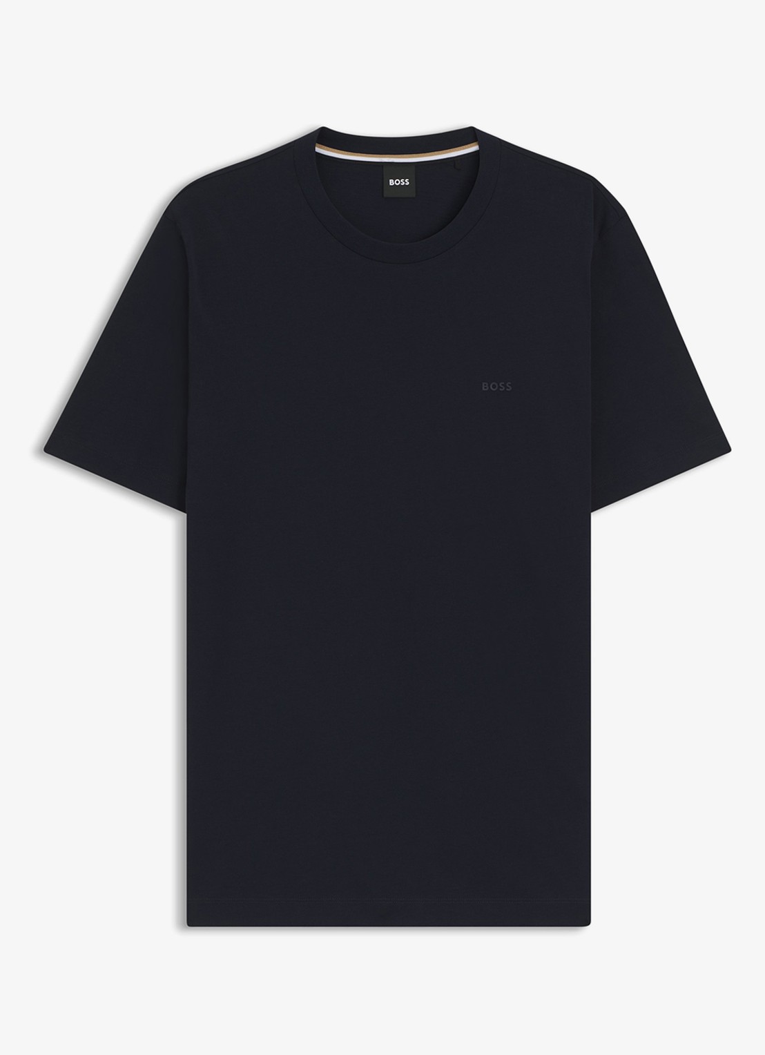 BOSS Thompson T-shirt met logo - voorkant 4 donkerblauw
