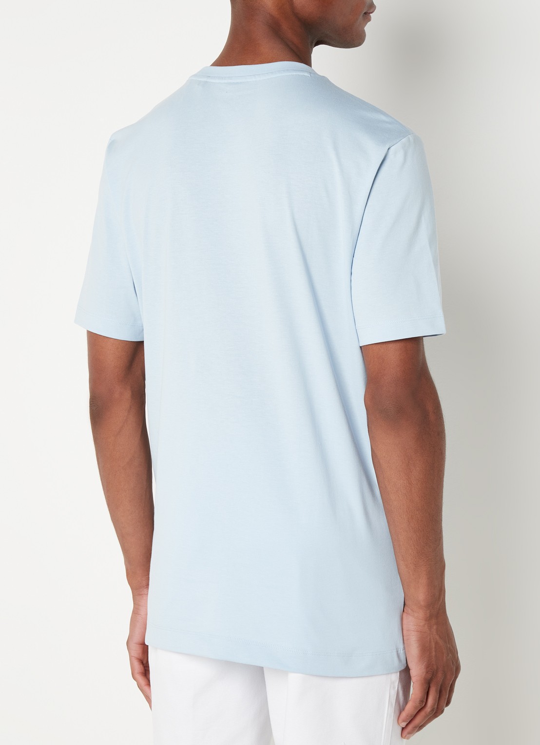 BOSS Thompson T-shirt met logo - achterkant aquablauw