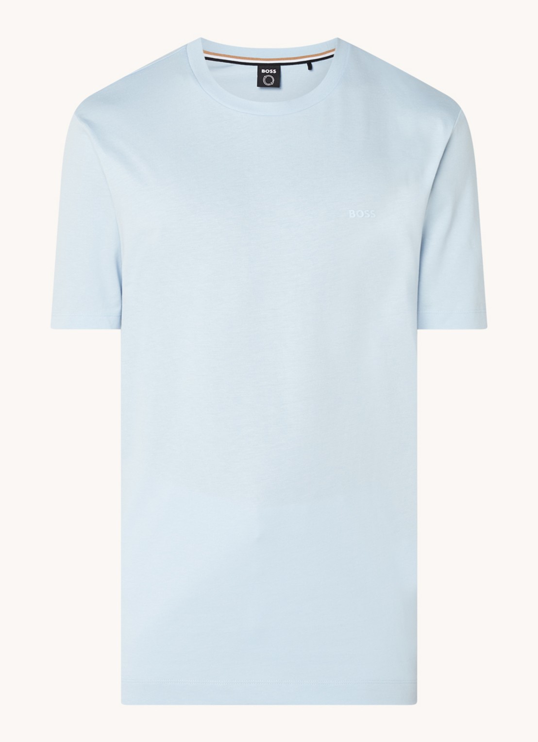 BOSS Thompson T-shirt met logo - voorkant 2 aquablauw