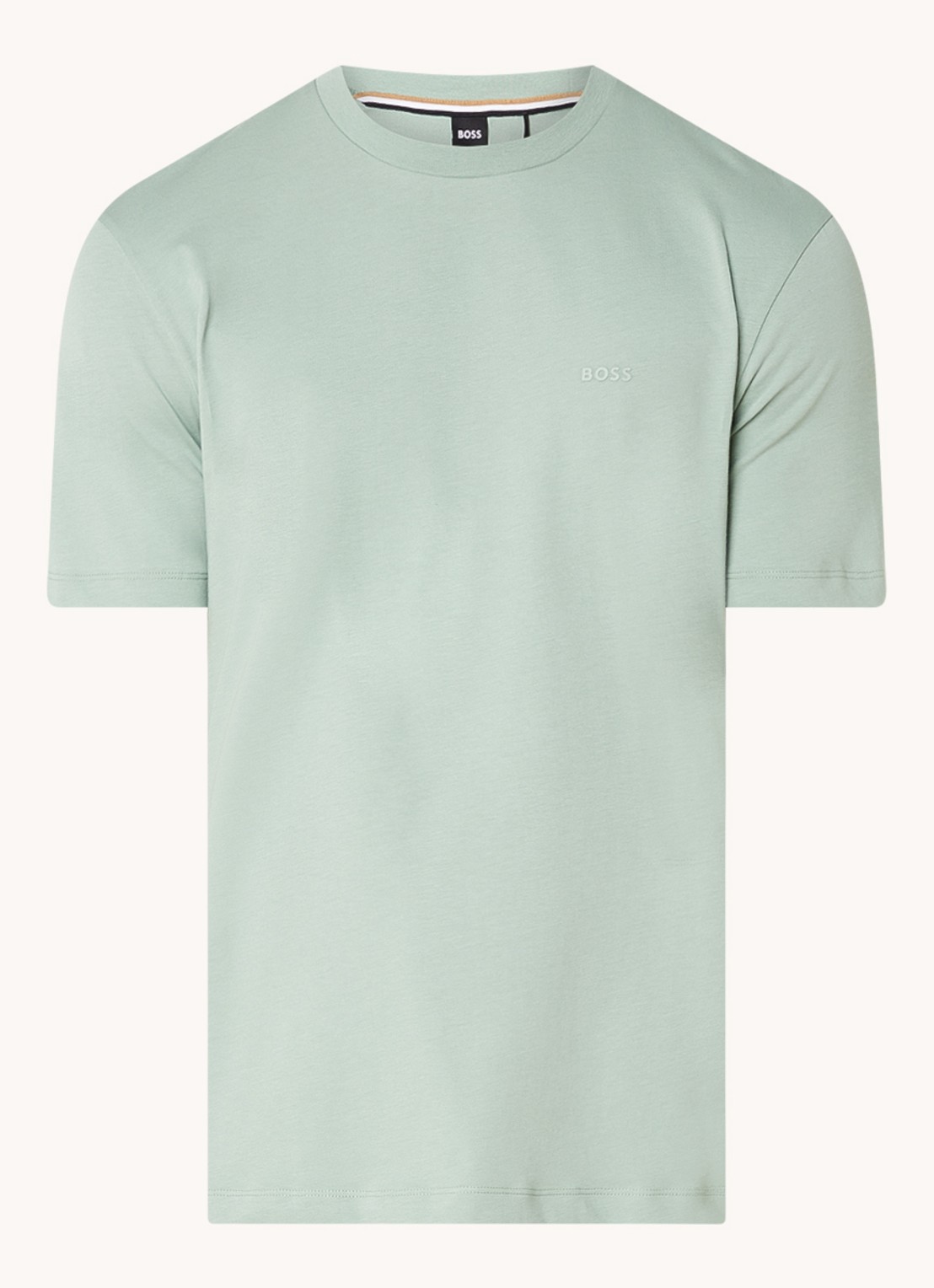 BOSS Thompson T-shirt met logo - voorkant 2 lindegroen