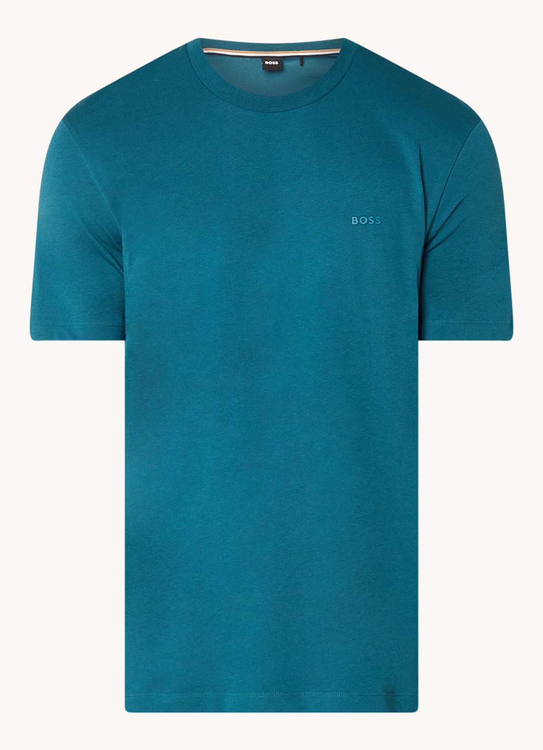 BOSS Thompson T-shirt met logo - voorkant 2 petrol
