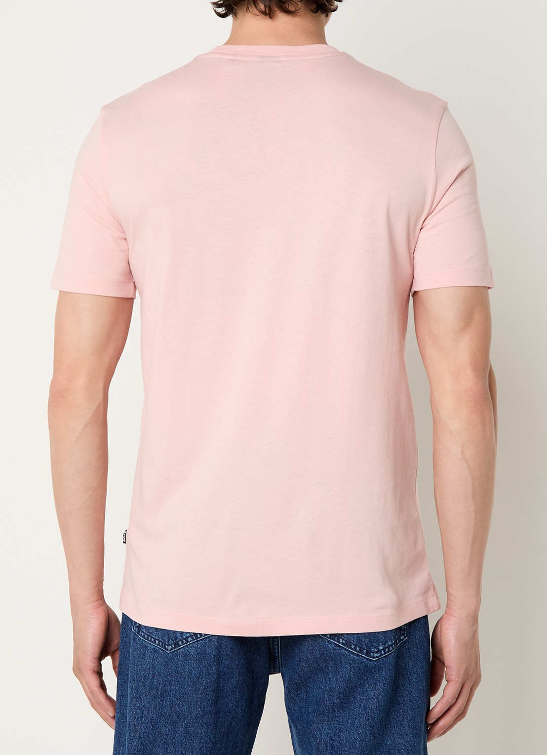 BOSS Thompson T-shirt met logo - achterkant roze