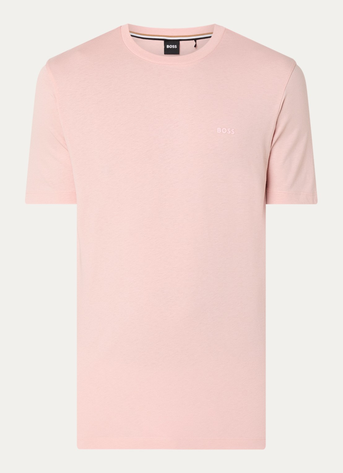 BOSS Thompson T-shirt met logo - voorkant 2 roze