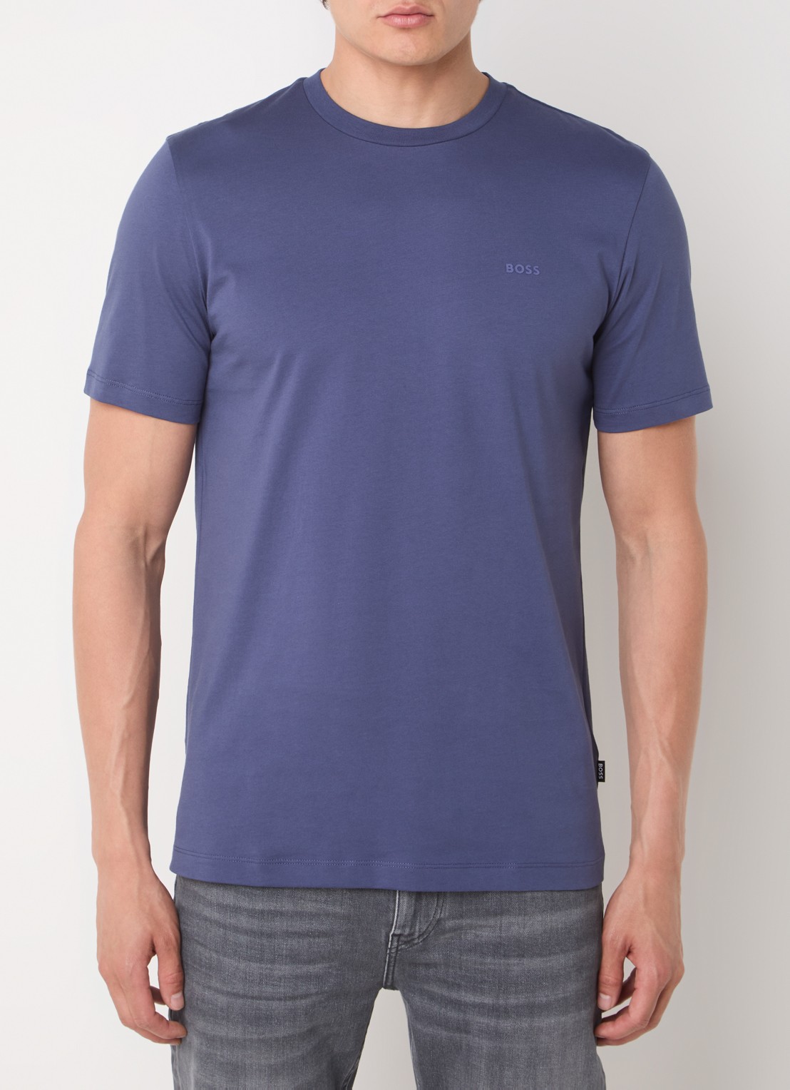 BOSS Thompson T-shirt met logo - detail indigo