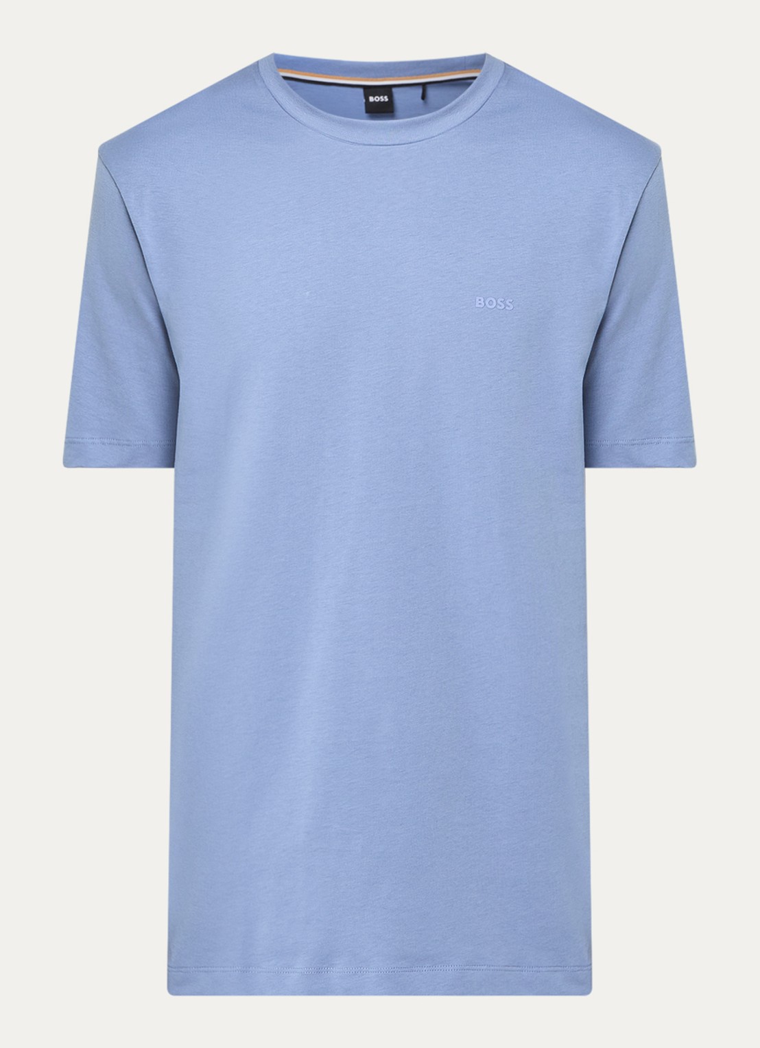 BOSS Thompson T-shirt met logo - voorkant 2 middenblauw