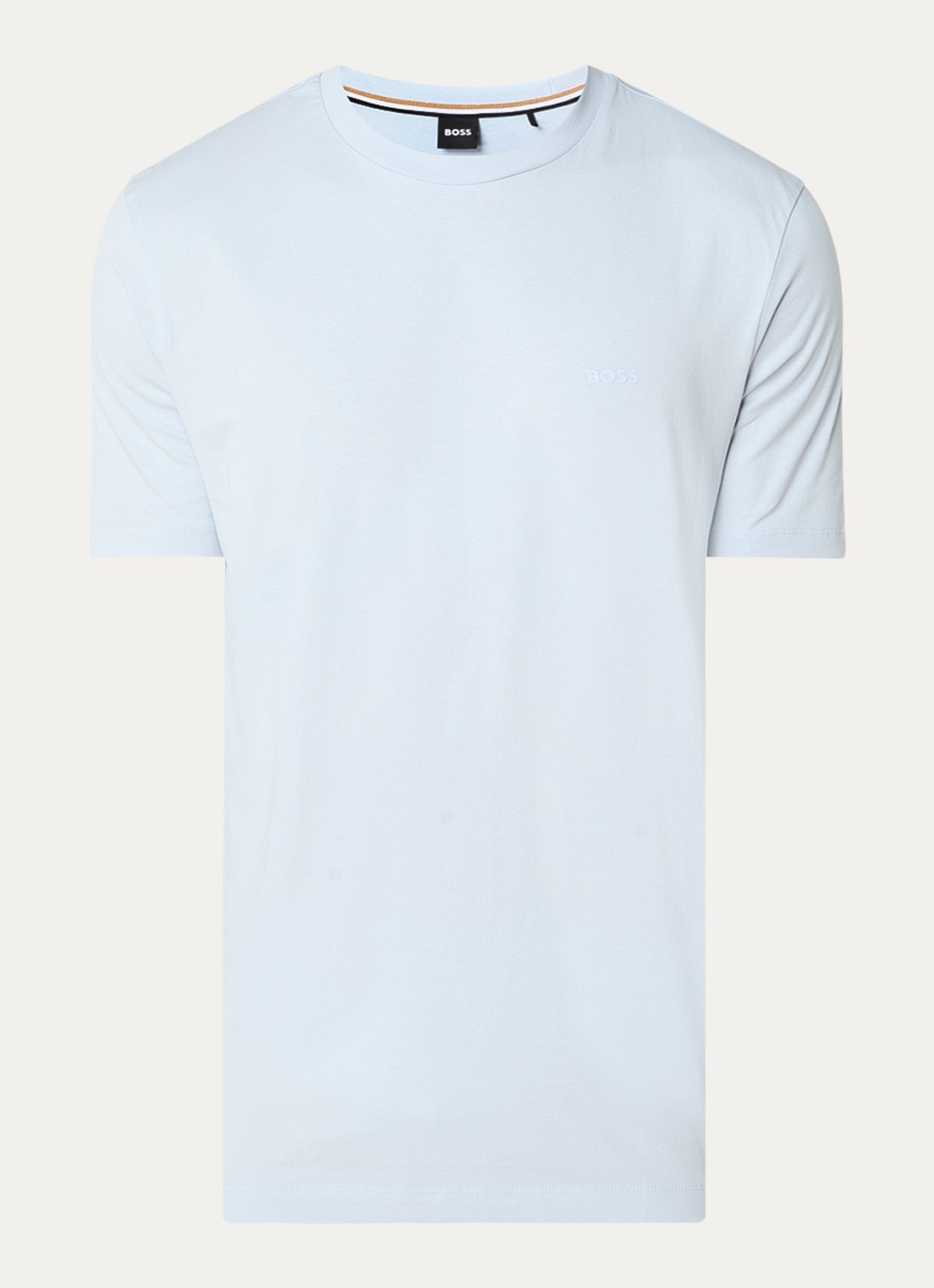 BOSS Thompson T-shirt met logo - voorkant 2 lichtblauw