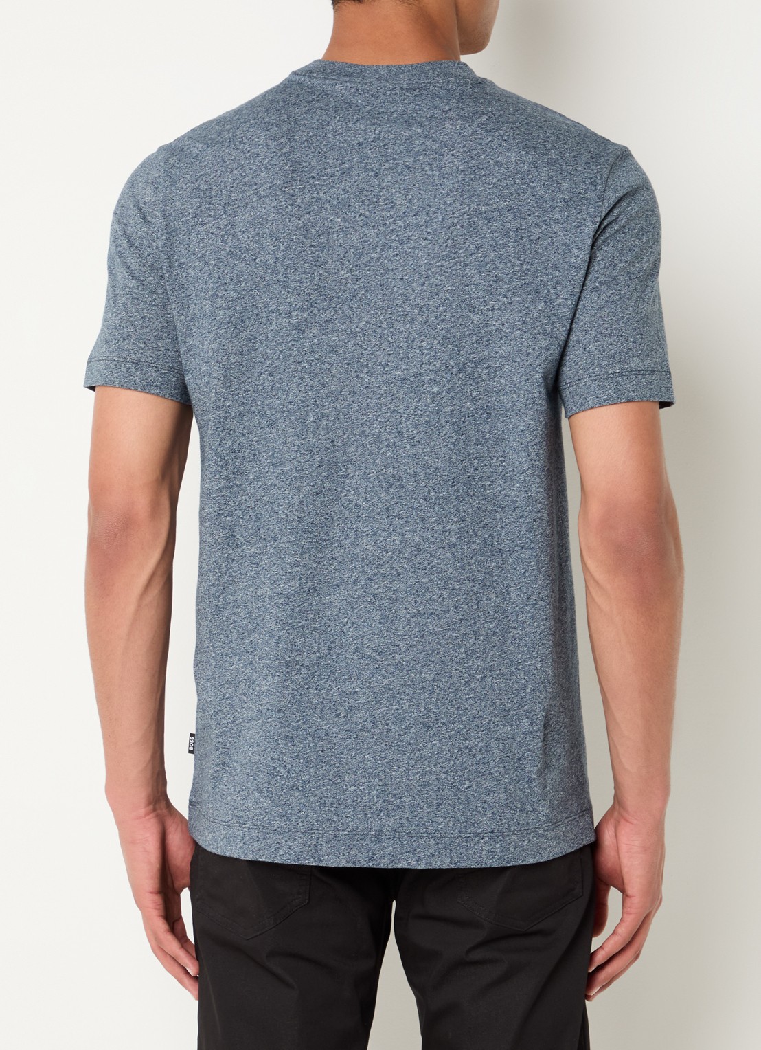BOSS Thompson T-shirt met logo - achterkant 4 middengrijs