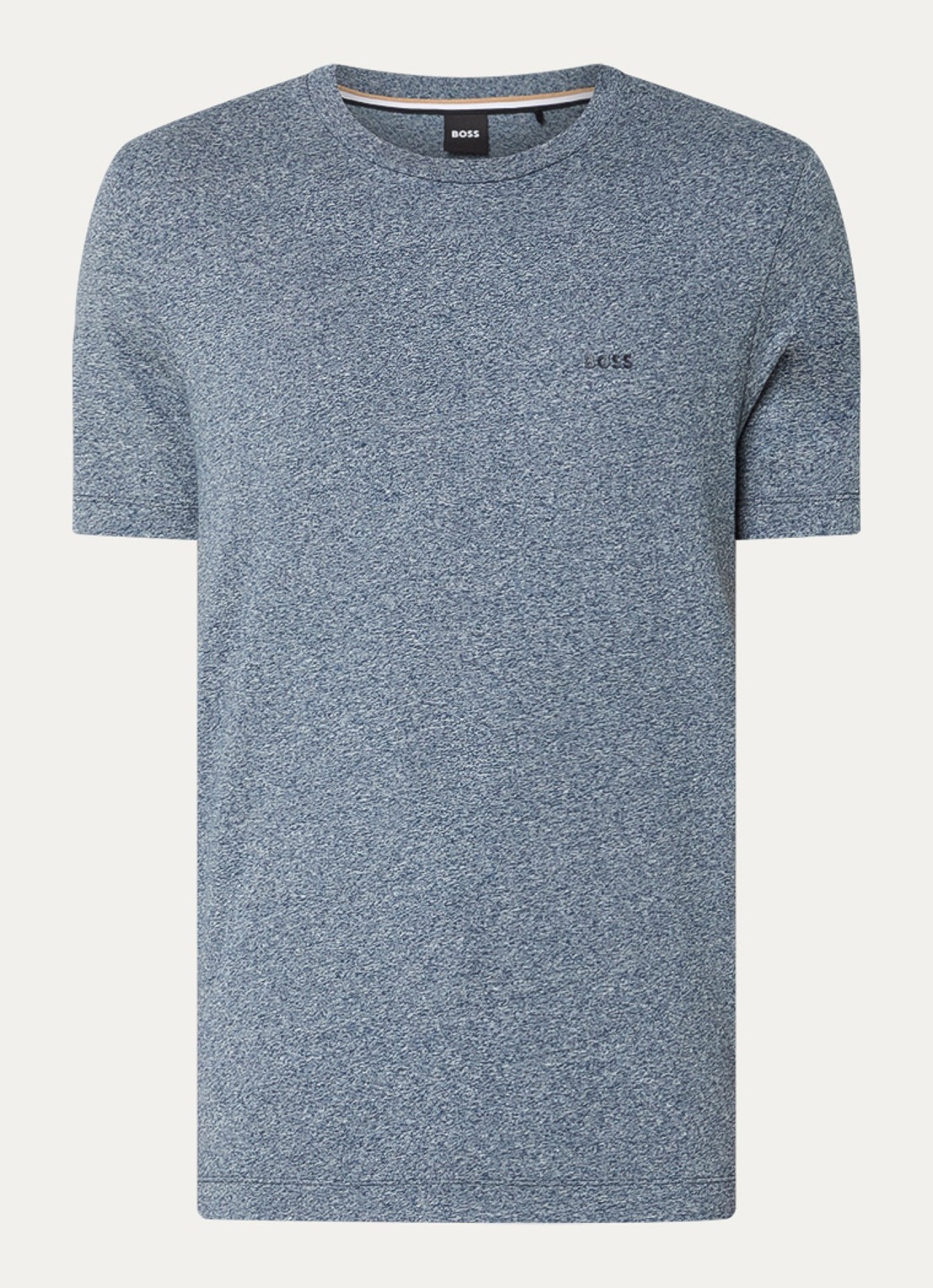 BOSS Thompson T-shirt met logo - voorkant 2 middengrijs