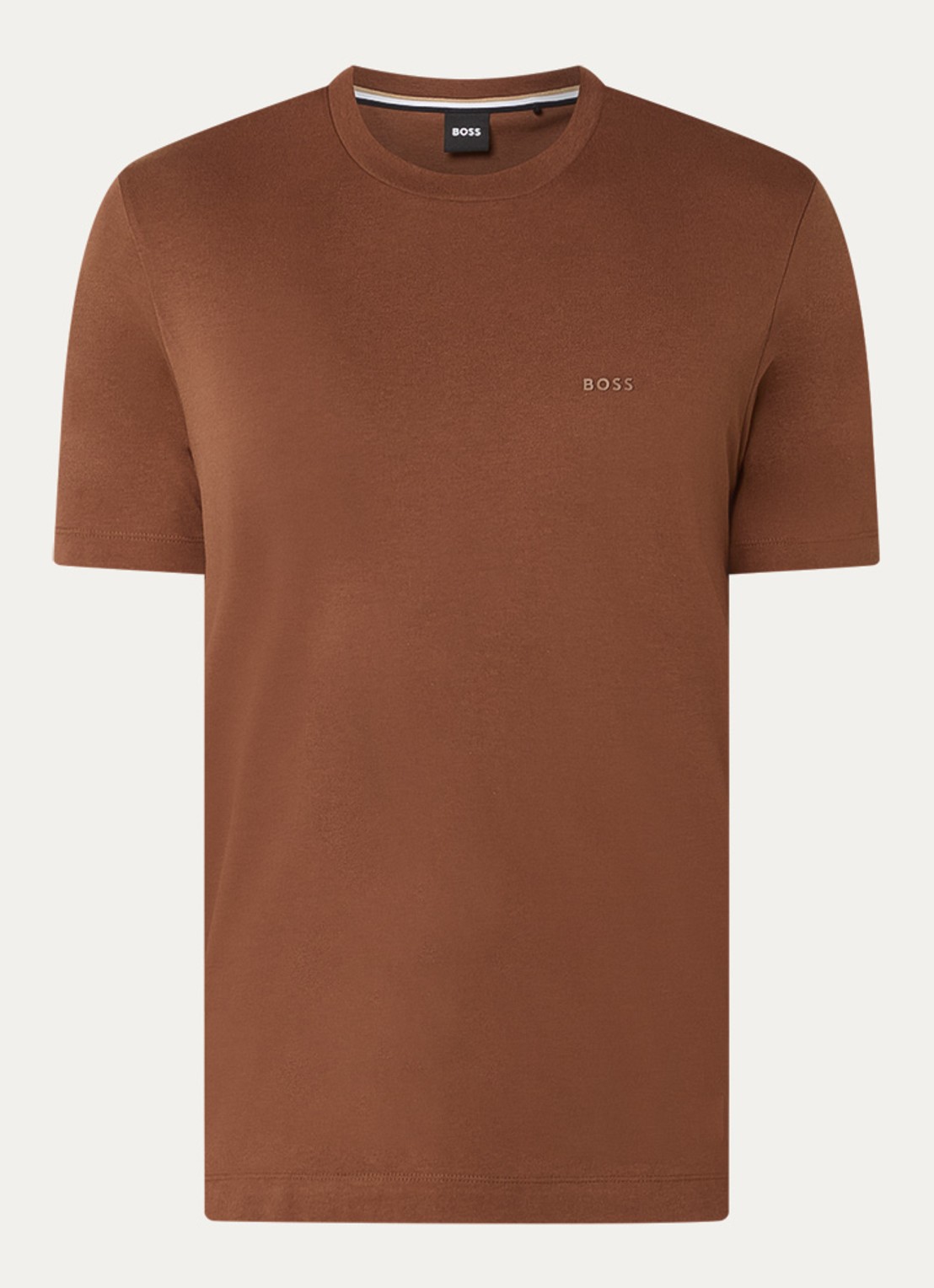 BOSS Thompson T-shirt met logo - voorkant 2 bruin