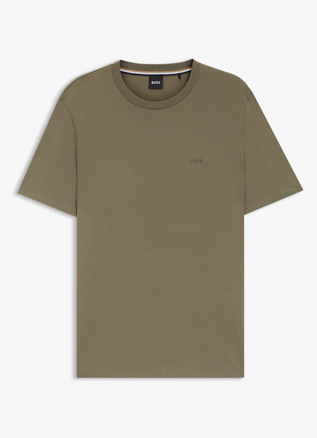 BOSS Thompson T-shirt met logo - voorkant open brown / bruin
