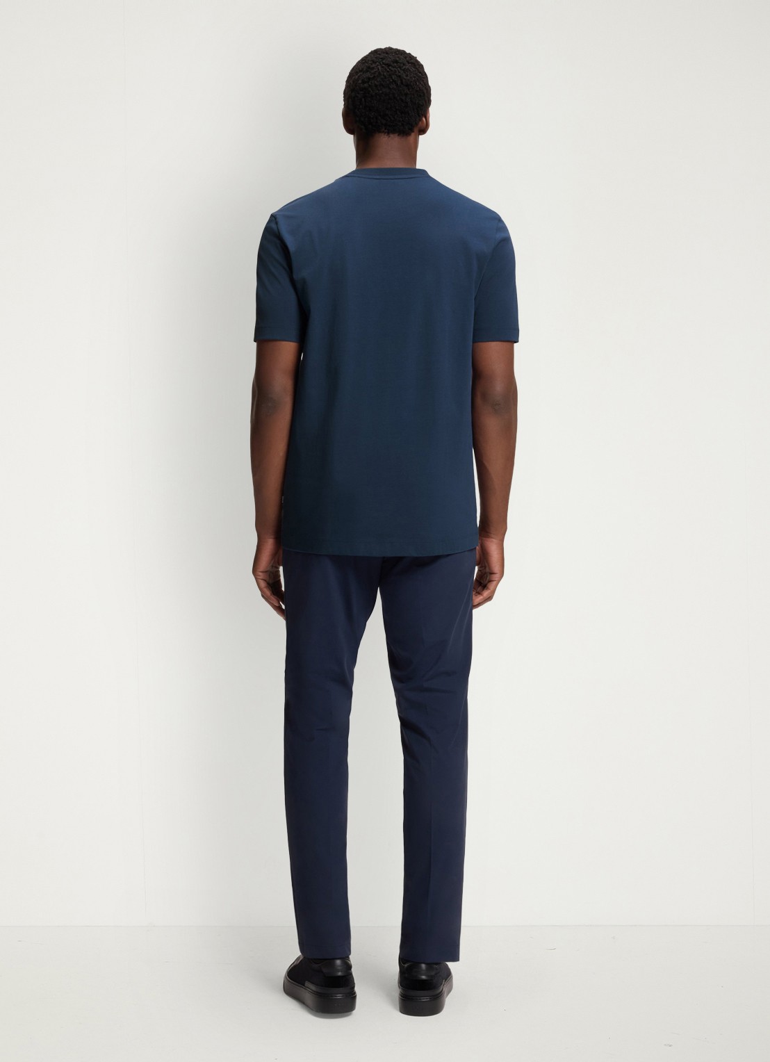 BOSS Thompson T-shirt met logo - achterkant 5 royalblauw