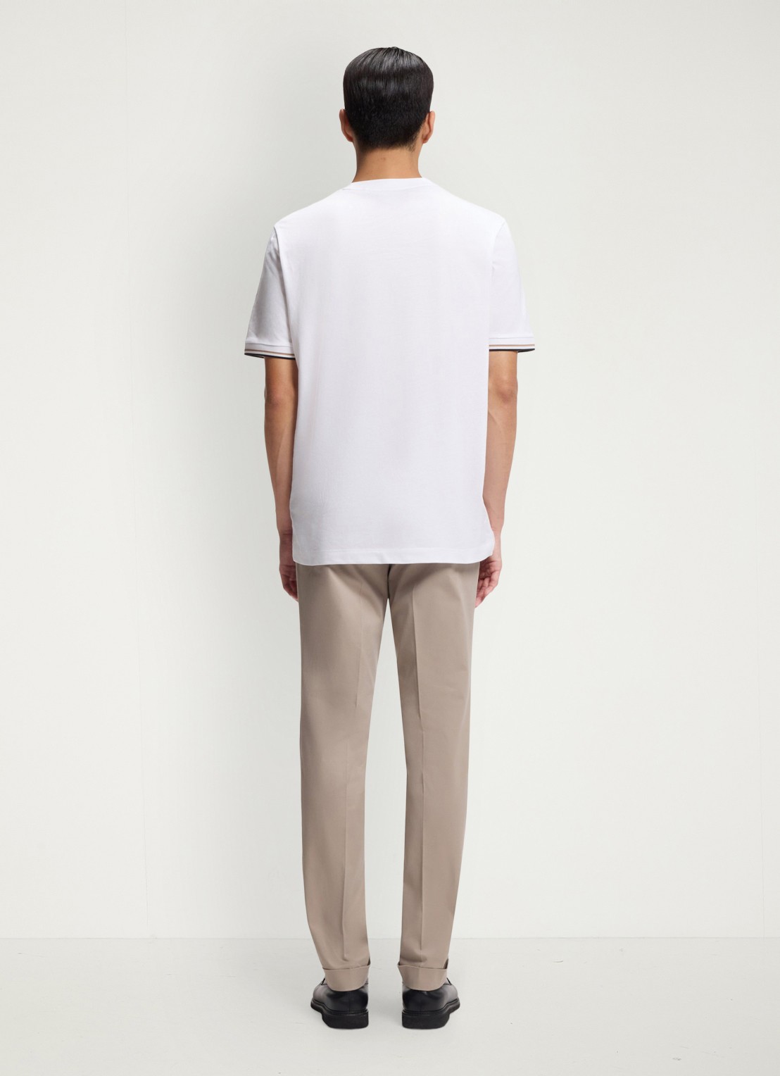 BOSS Thompson T-shirt met stretch - achterkant 7 wit