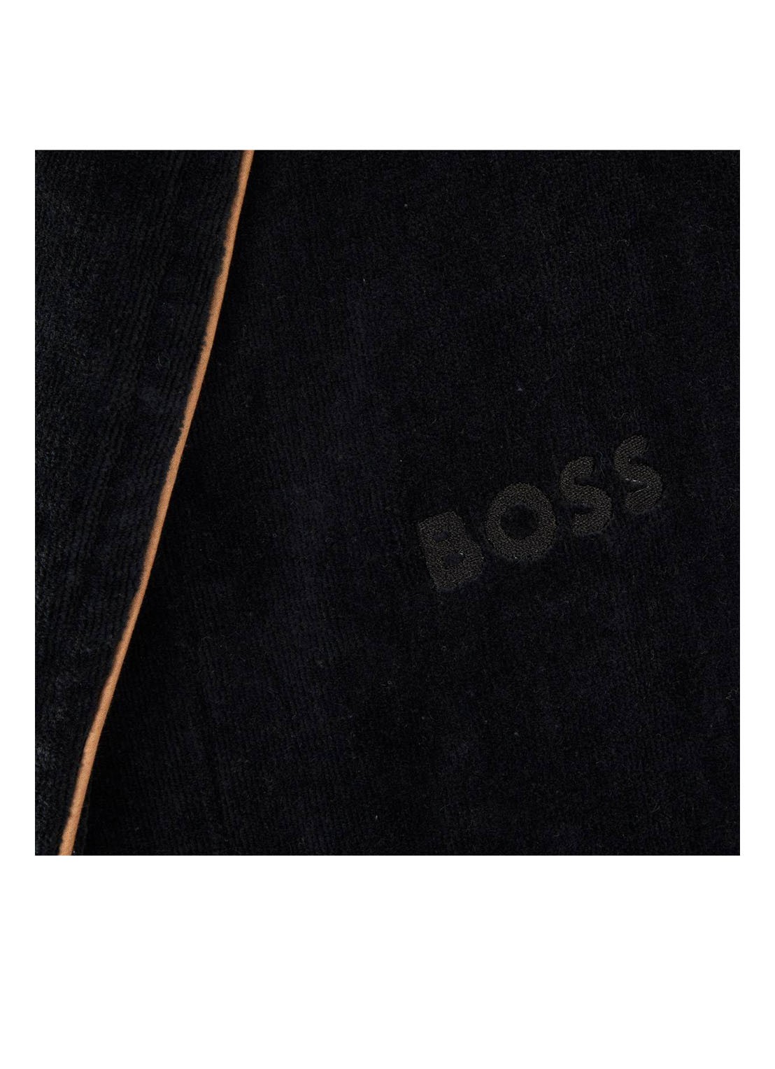 BOSS Tiago badjas van katoen - detail 2 zwart
