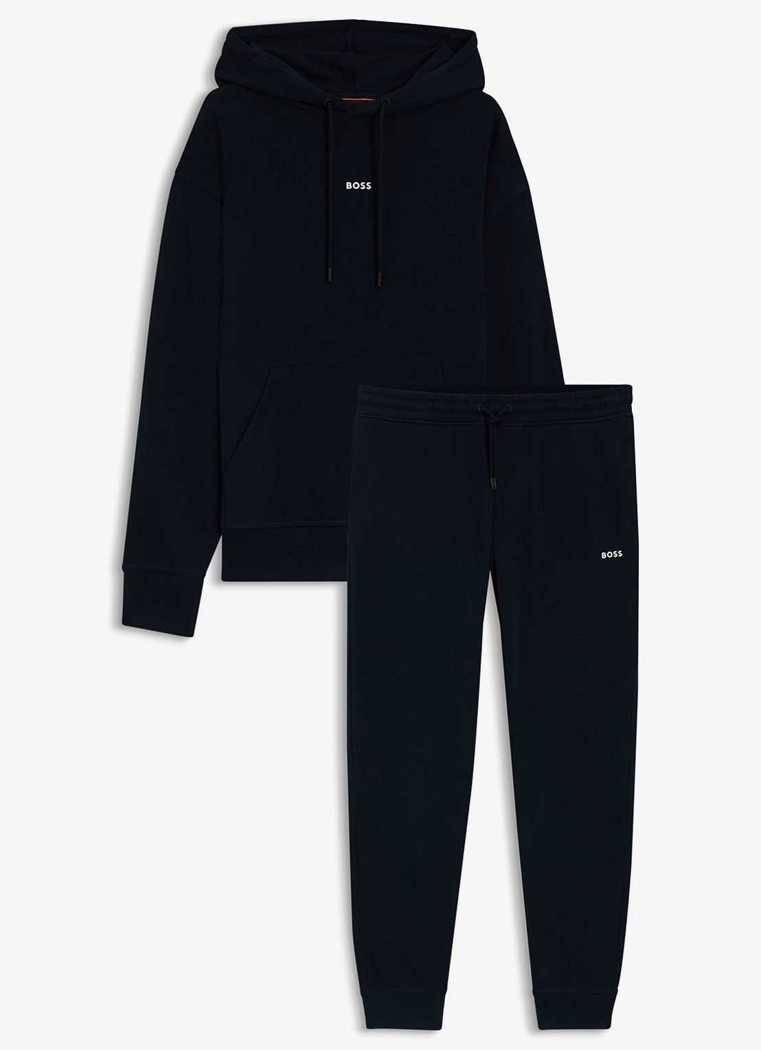 BOSS Trainingspak met steekzakken en logo - voorkant donkerblauw