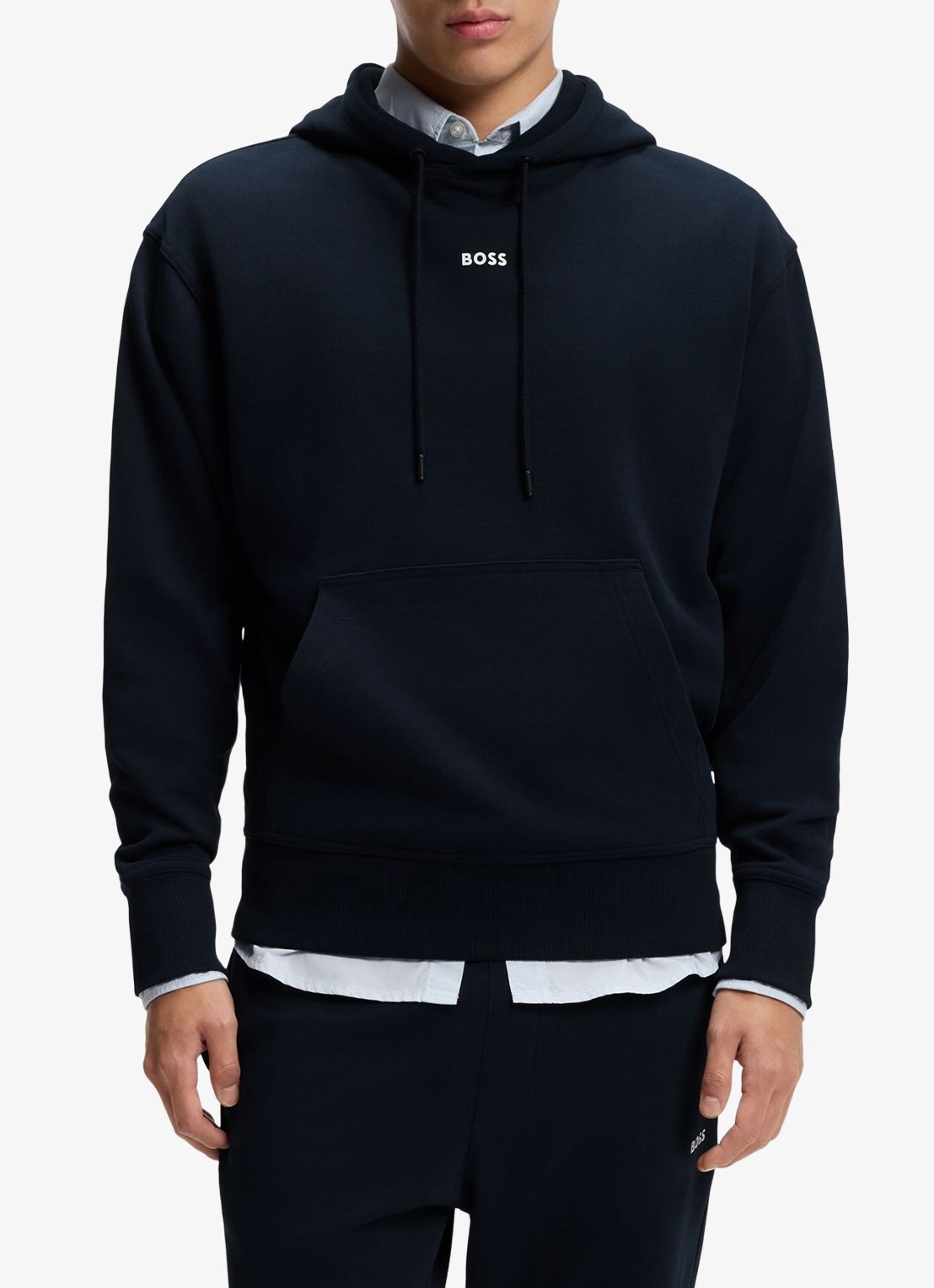 BOSS Trainingspak met steekzakken en logo - voorkant 2 donkerblauw