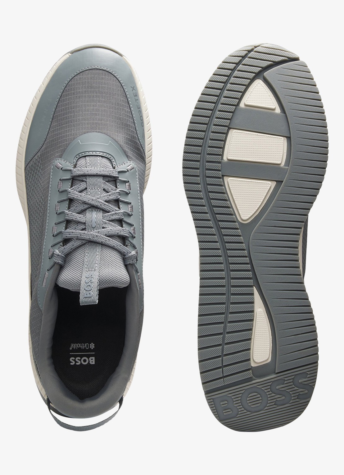 BOSS TTNM sneaker met logo - detail 4 grijs
