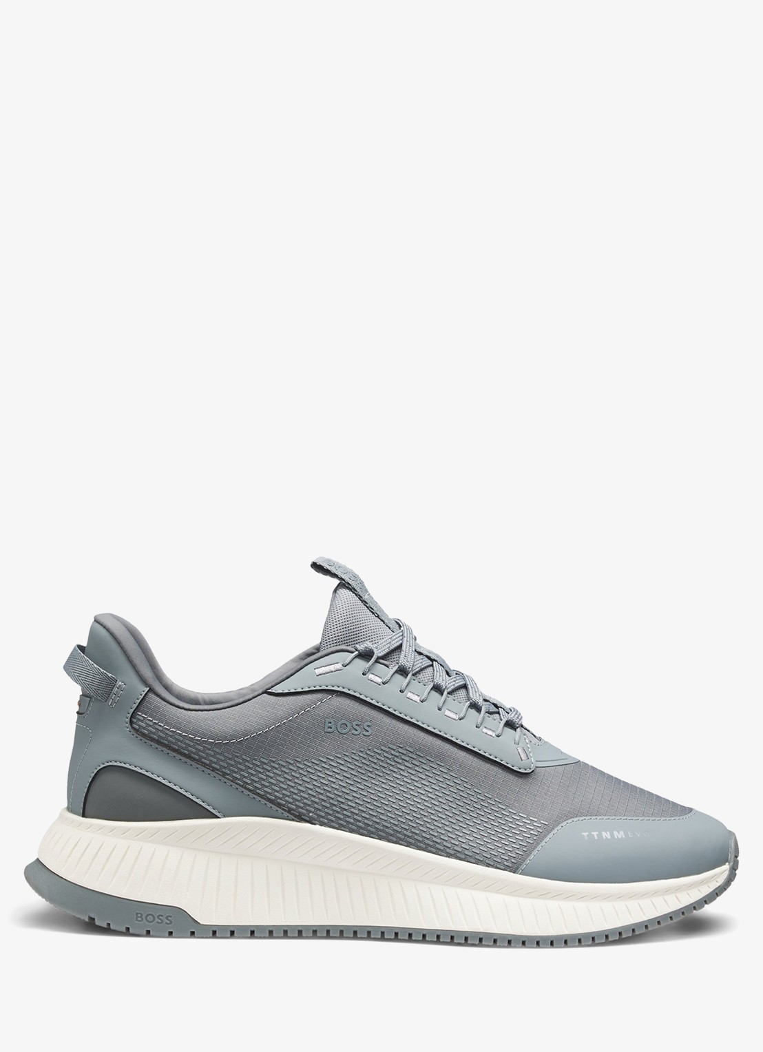 BOSS TTNM sneaker met logo - voorkant grijs
