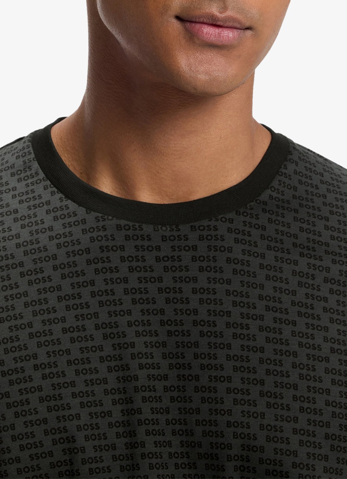 BOSS Tweedelige pyjama van katoen - detail 5 black-002 / zwart