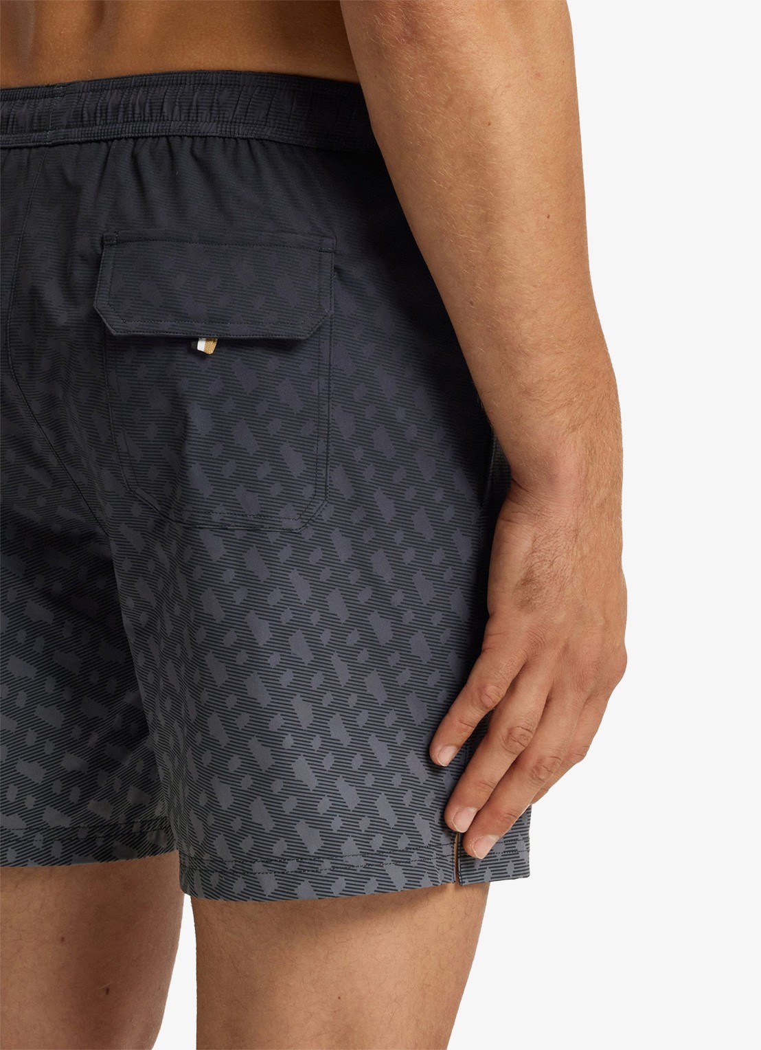 BOSS Vale zwemshorts met logoprint - detail 2 grijs