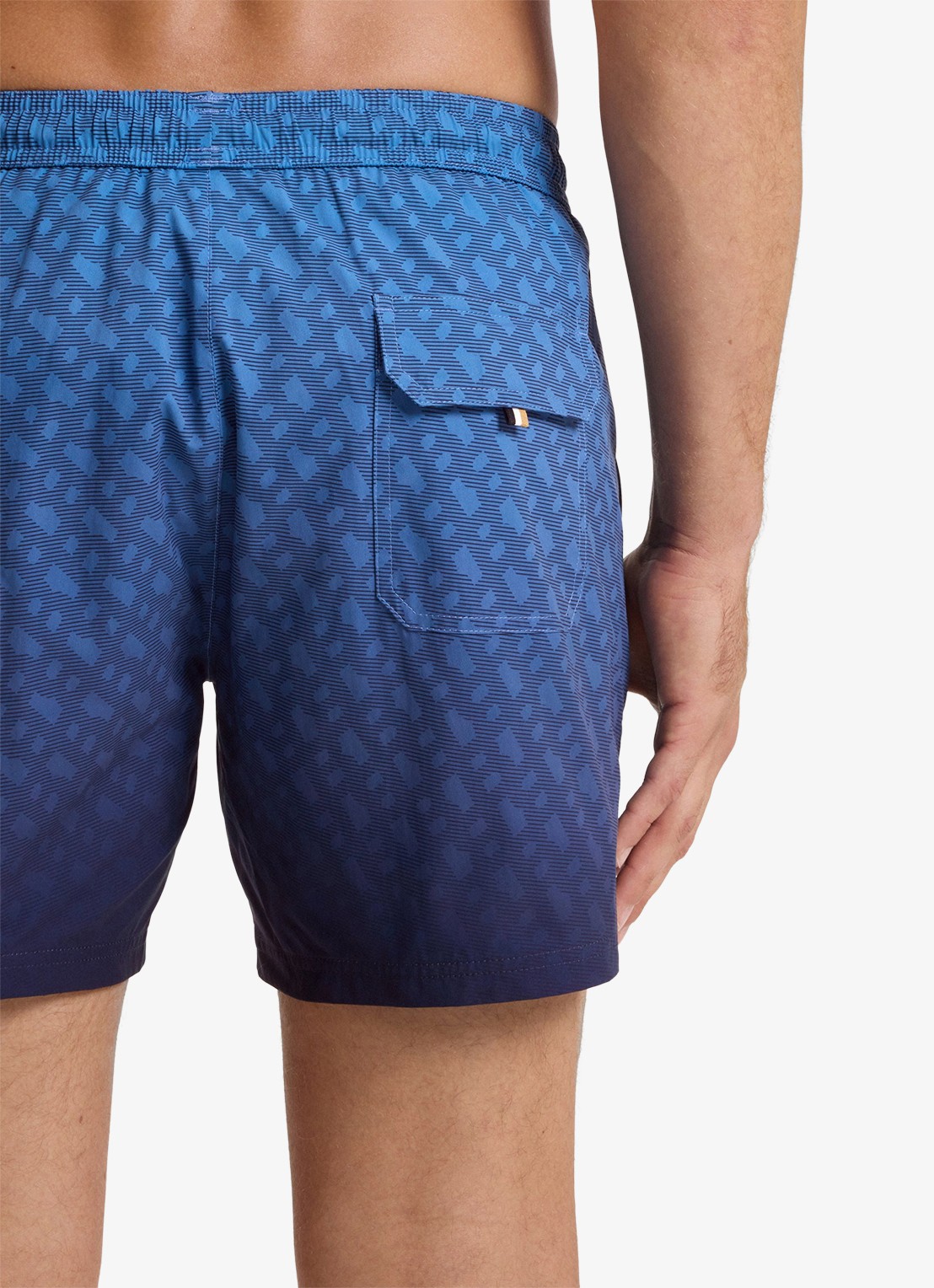 BOSS Vale zwemshorts met logoprint - detail 2 donkerblauw