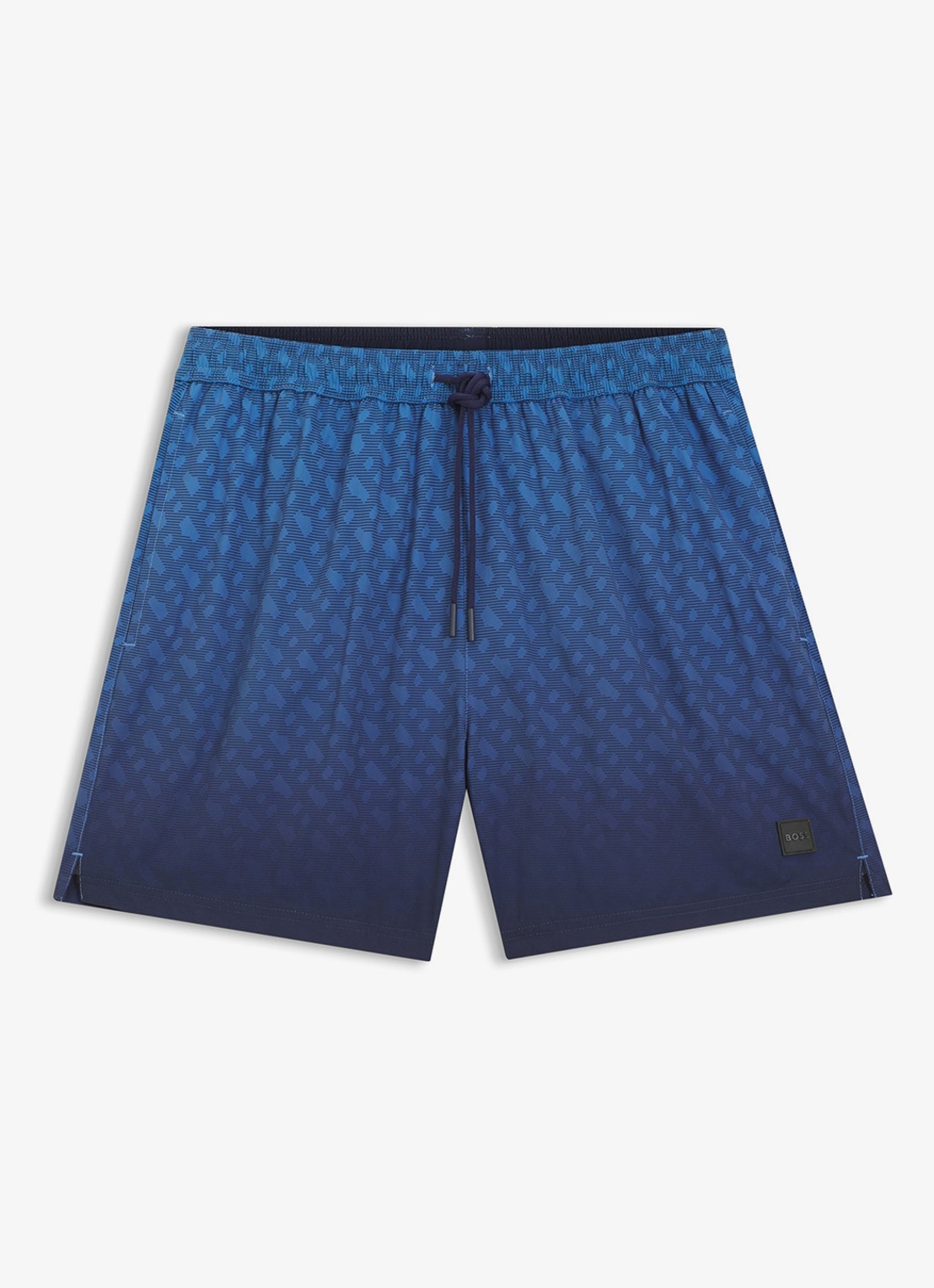 BOSS Vale zwemshorts met logoprint - voorkant 4 donkerblauw