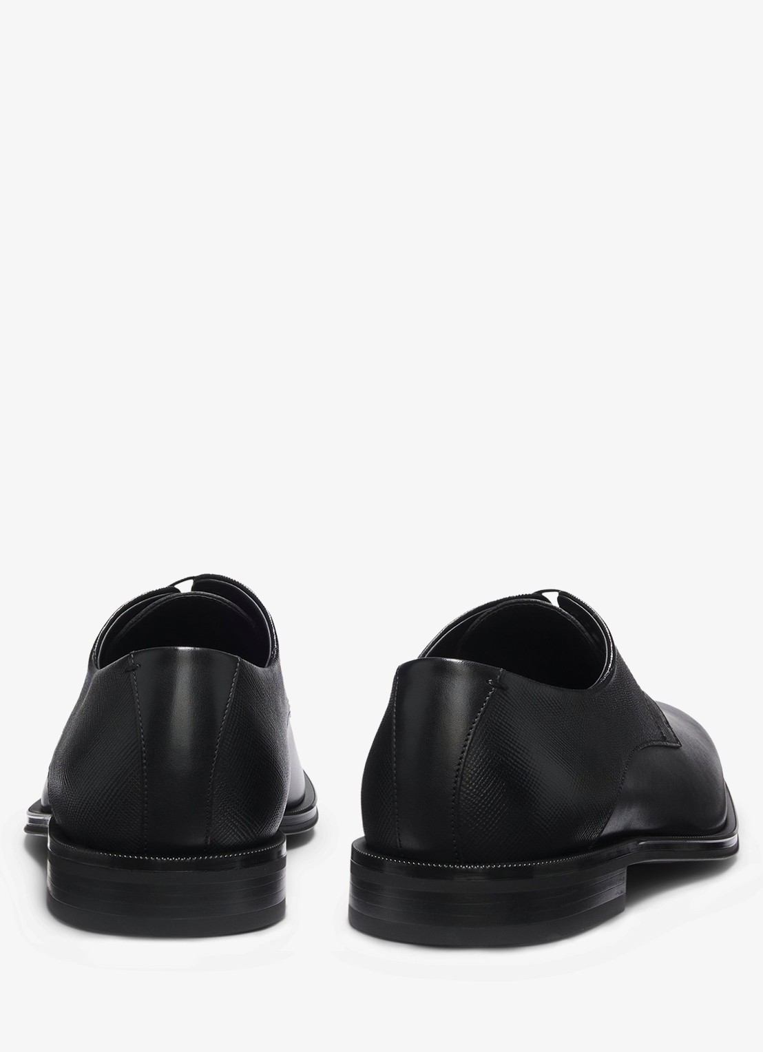 BOSS Veterschoen van kalfsleer  - detail zwart