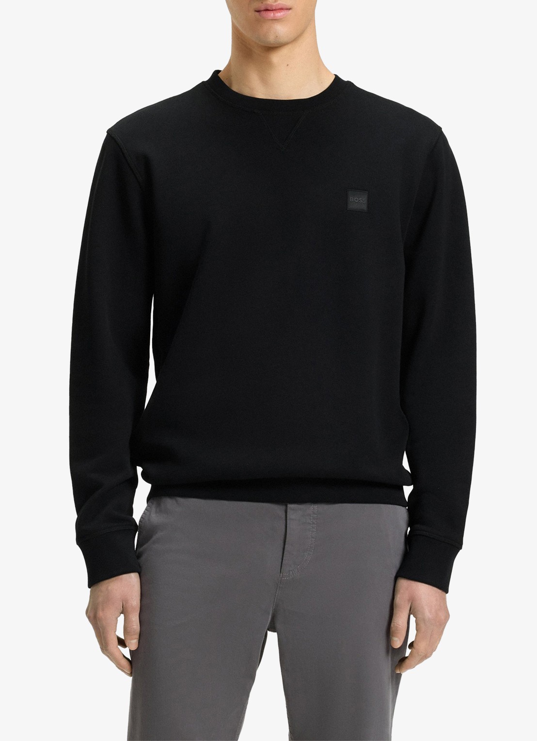 BOSS Westart sweater met logo - detail 3 zwart