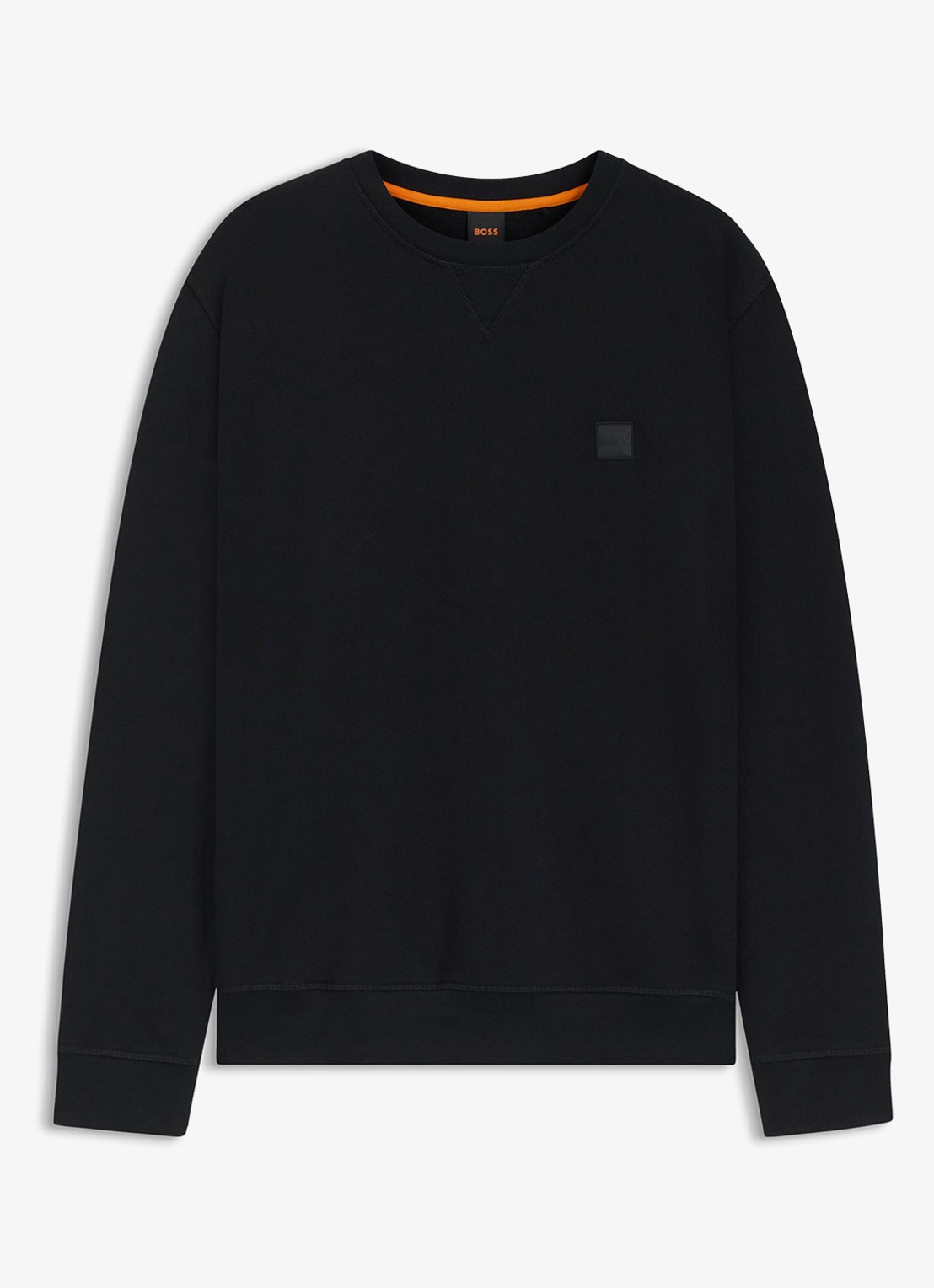 BOSS Westart sweater met logo - voorkant zwart