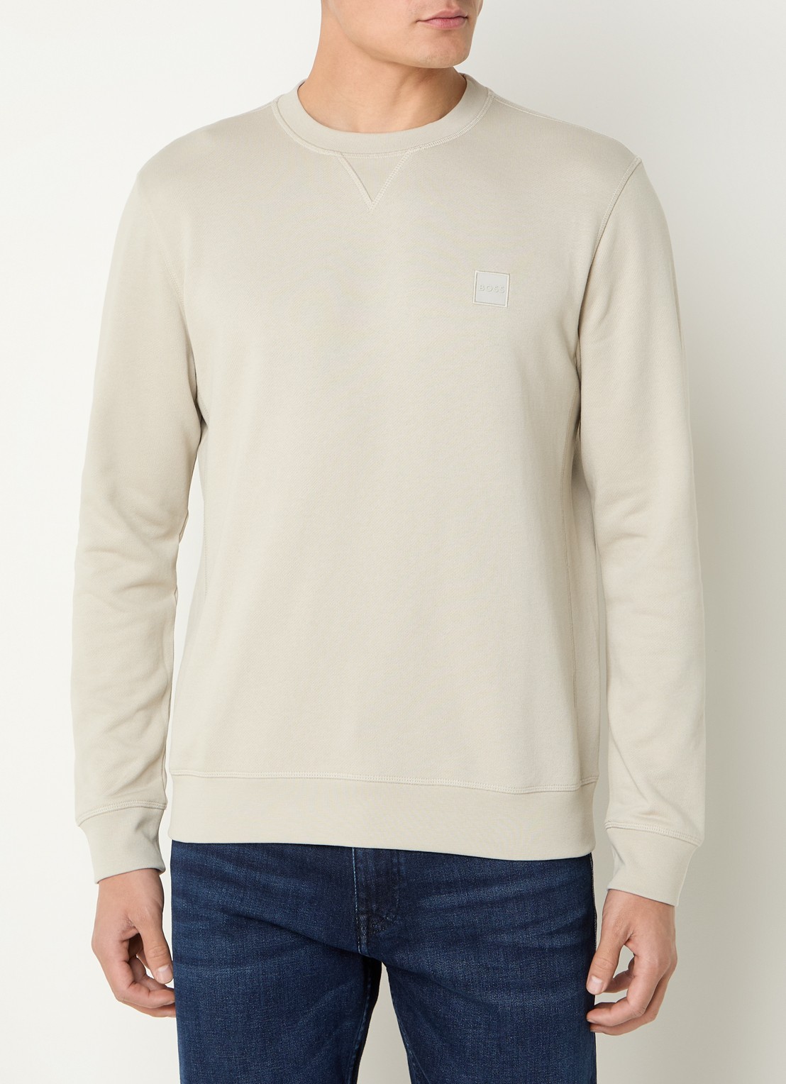 BOSS Westart sweater met logo - detail 3 light beige-271 / beige