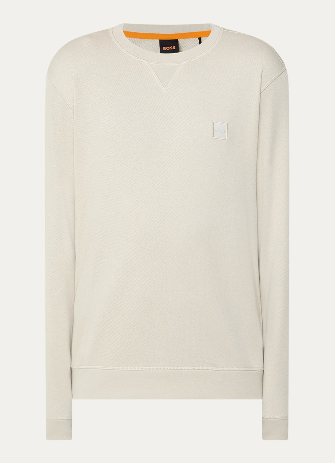 BOSS Westart sweater met logo - voorkant light beige-271 / beige