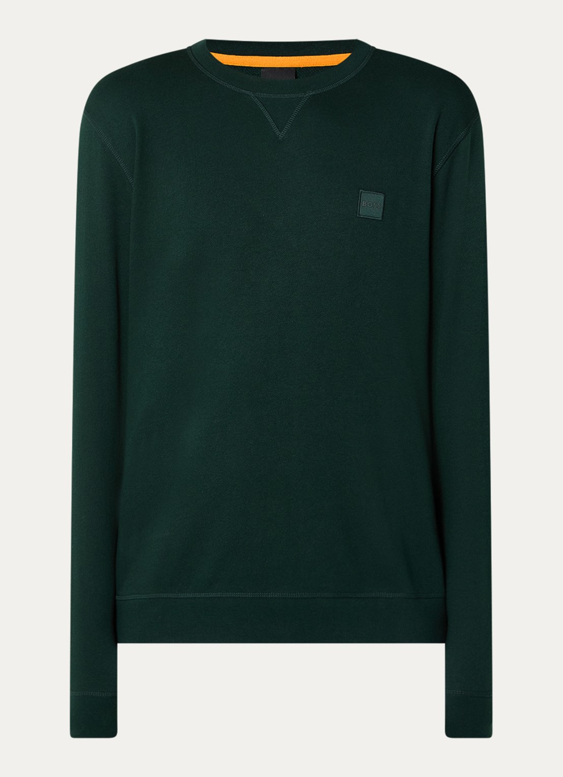 BOSS Westart sweater met logo - voorkant 3 open green-350 / groen