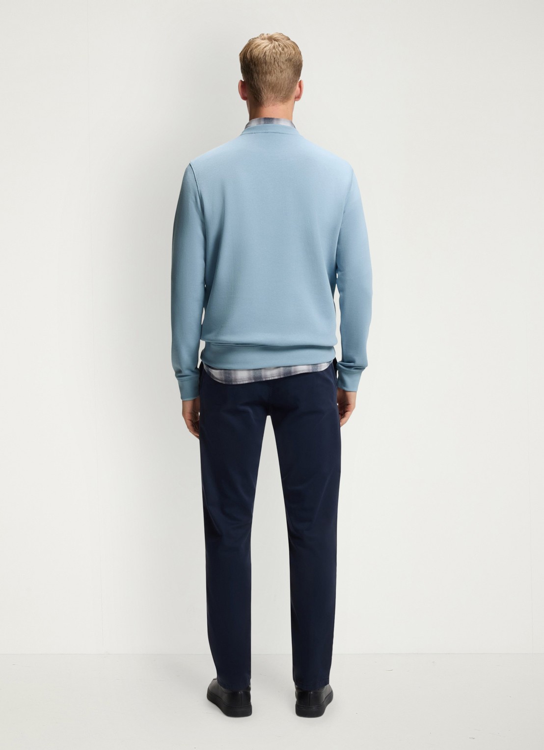 BOSS Westart sweater met logo - achterkant 5 lichtblauw