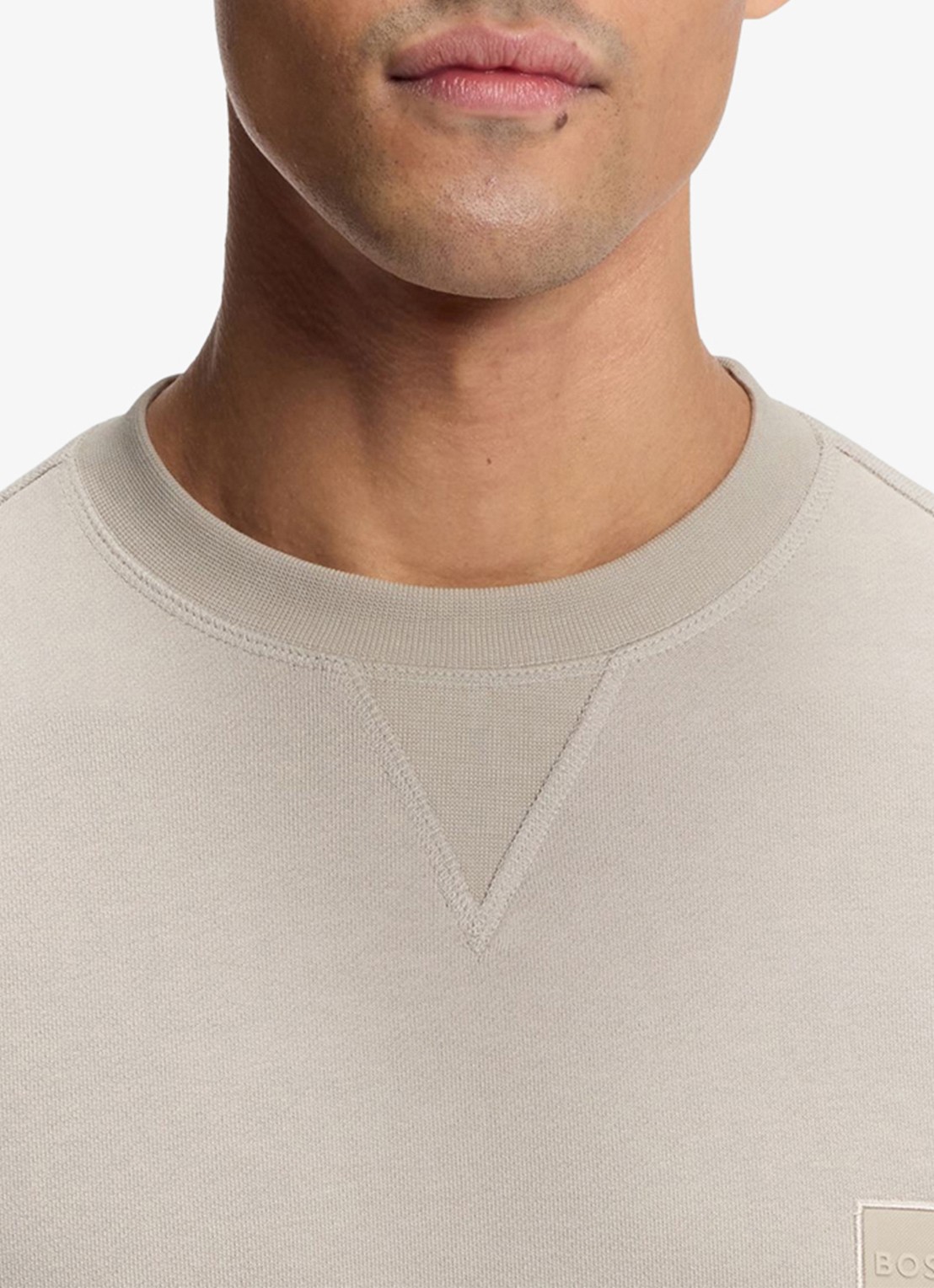 BOSS Westart sweater met logo - detail 5 open grey-070 / grijs