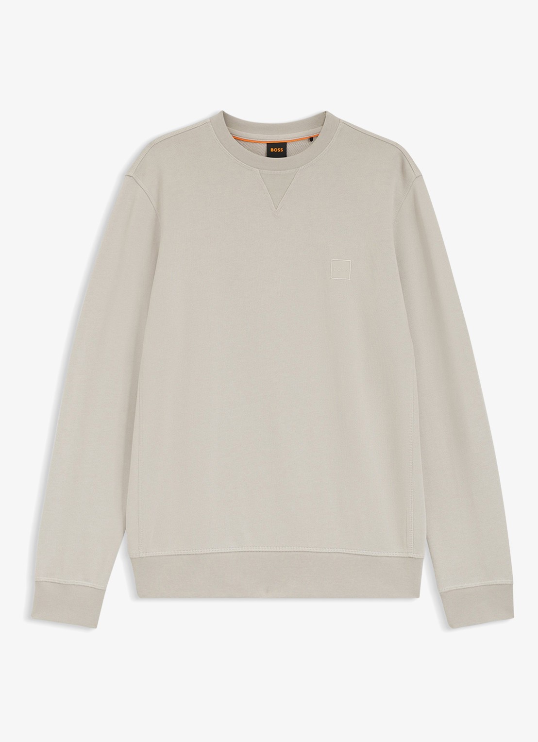 BOSS Westart sweater met logo - voorkant open grey-070 / grijs