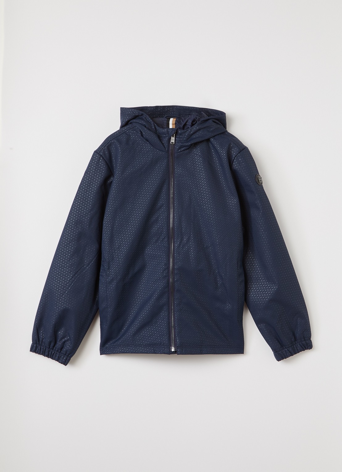 BOSS Windjack met logoprint - voorkant donkerblauw
