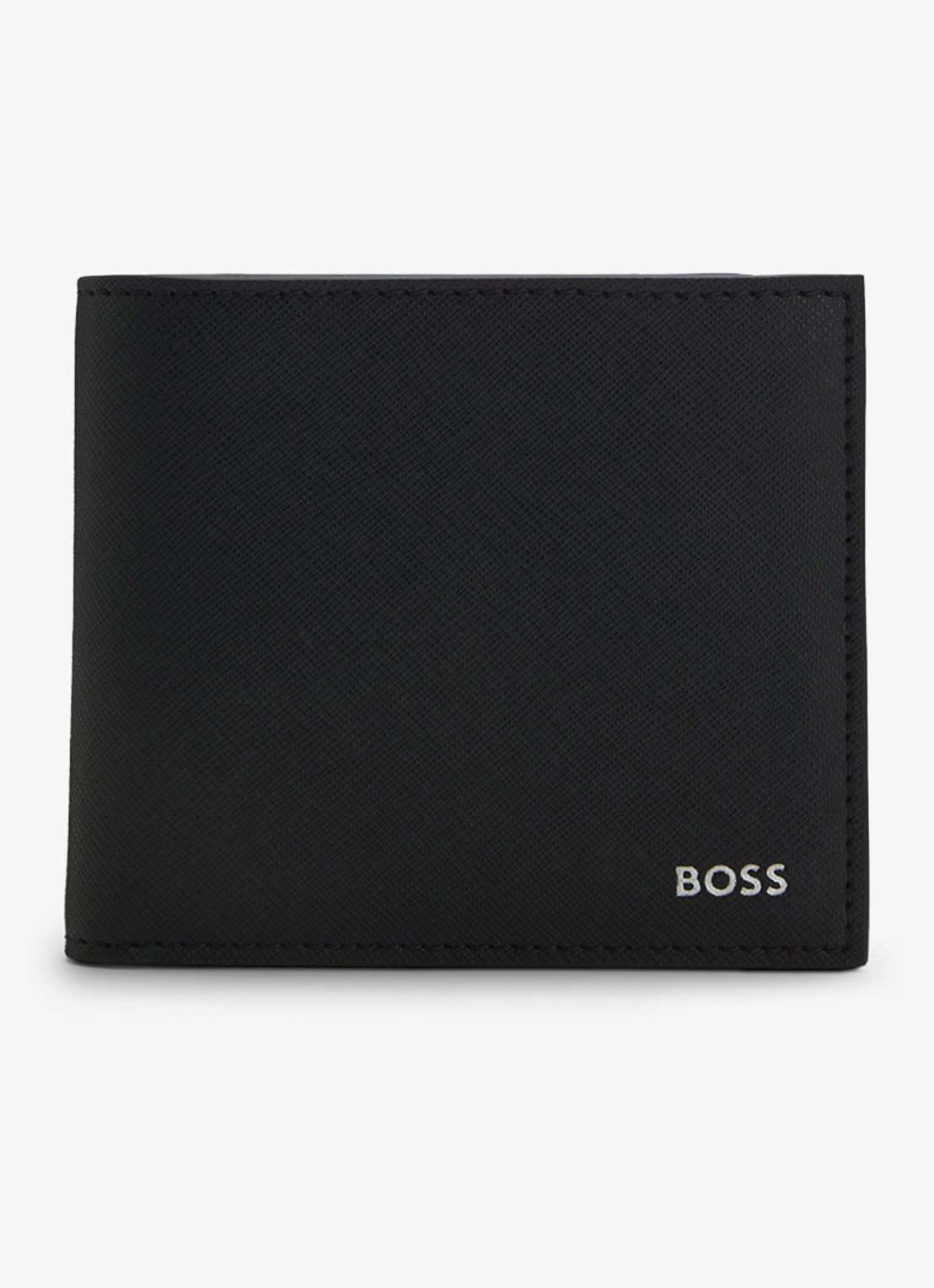 BOSS Zair portemonnee met logo - voorkant zwart