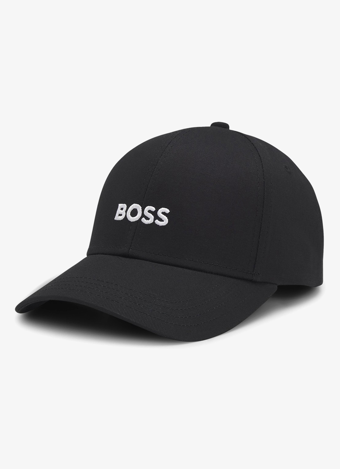 BOSS Zed pet met logoborduring - detail zwart