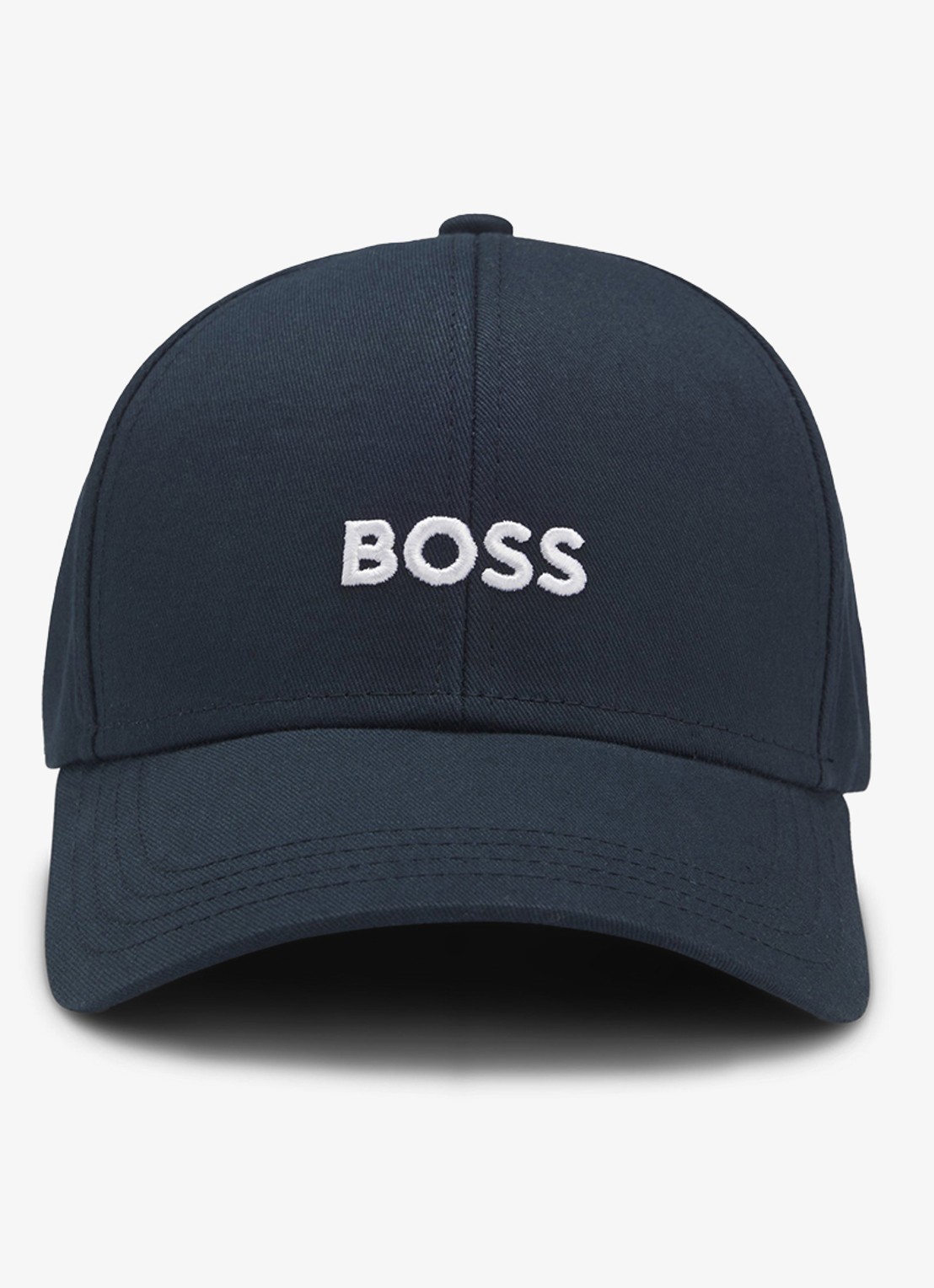 BOSS Zed pet met logoborduring - voorkant 4 donkerblauw