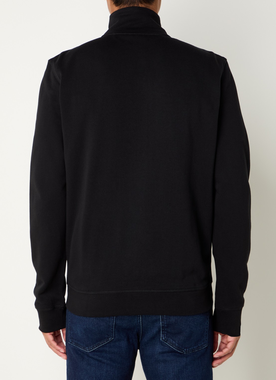 BOSS Zestart sweatvest met logo - achterkant zwart