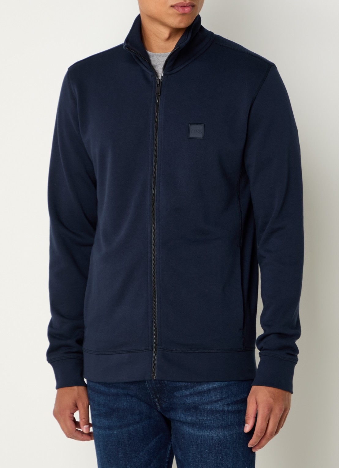 BOSS Zestart sweatvest met logo - detail 4 indigo