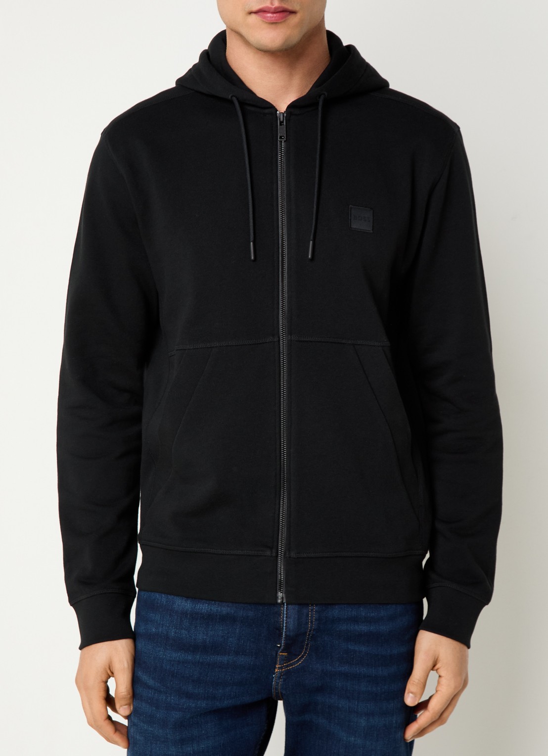 BOSS Zetalky sweatvest met logo - detail 4 zwart