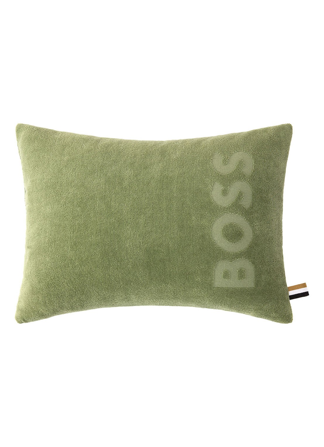 BOSS Zuma sierkussen 30 x 40 cm  - voorkant mosgroen