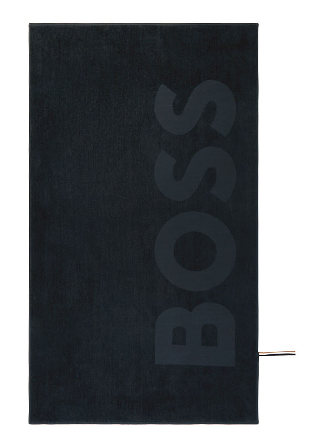BOSS Zuma strandlaken - 420g/m² - 100 x 180 cm - voorkant zwart