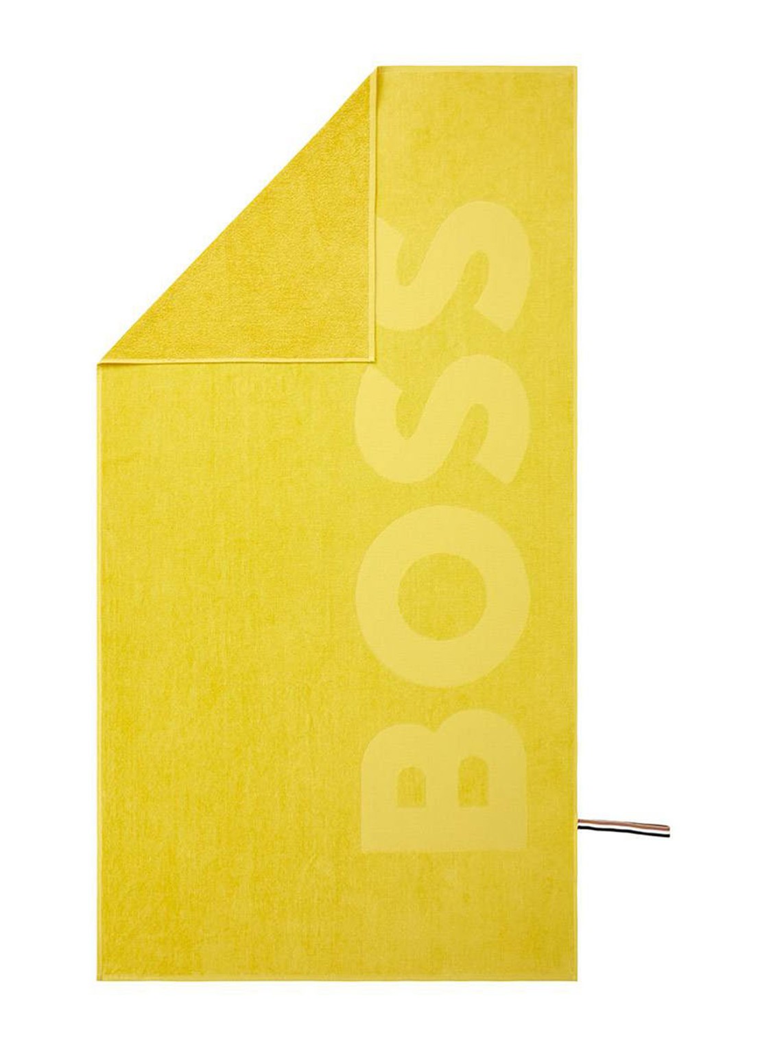 BOSS Zuma strandlaken - 420g/m² - 100 x 180 cm - voorkant geel