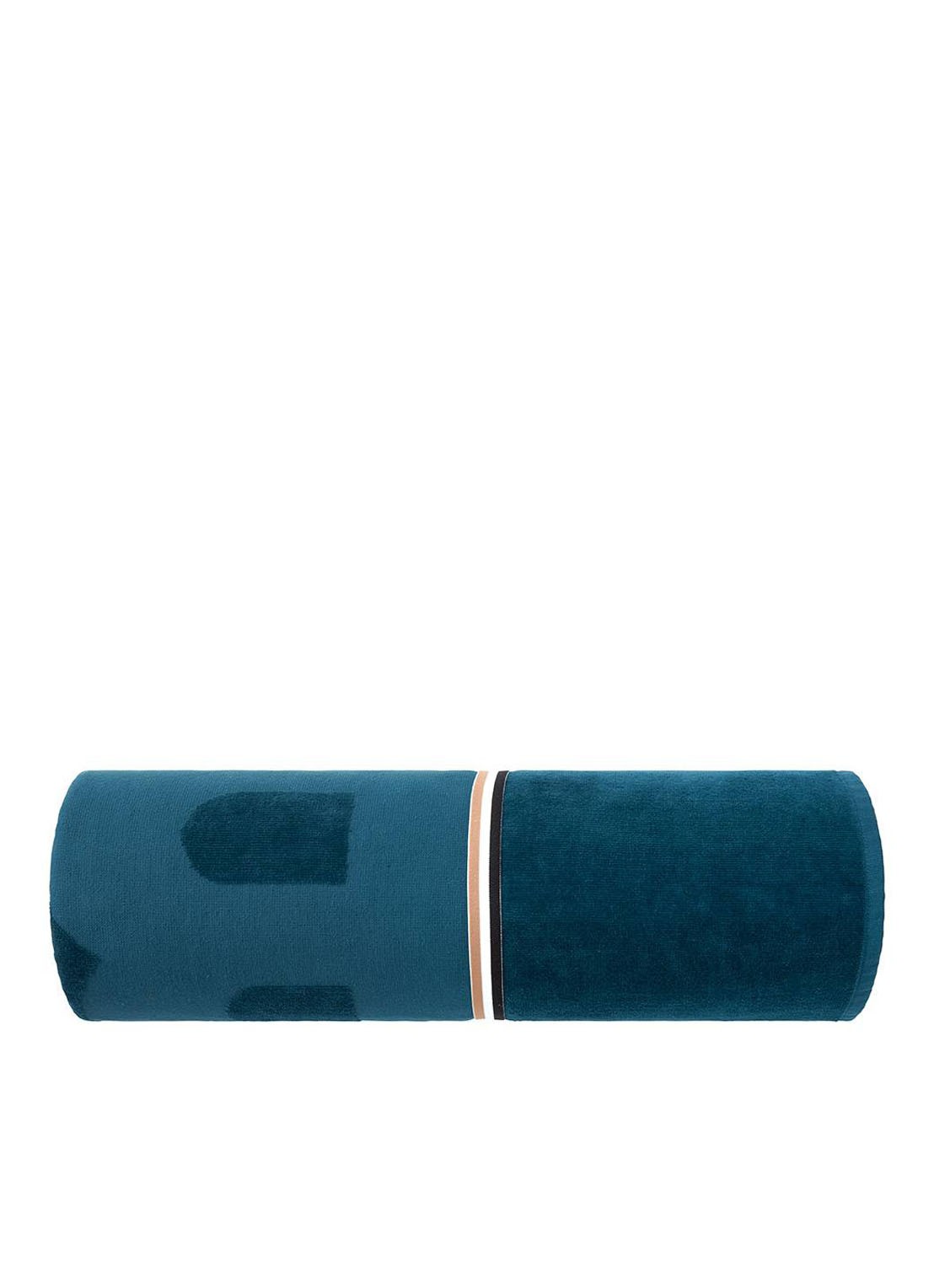 BOSS Zuma strandlaken - 420g/m² - 100 x 180 cm - detail 2 donkerblauw