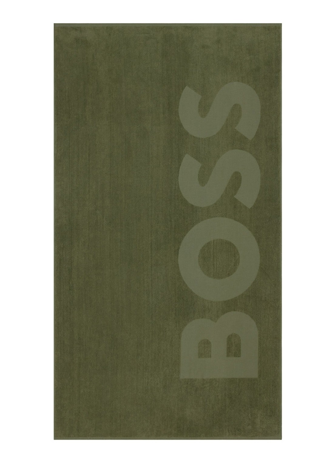 BOSS Zuma strandlaken - 420g/m² - 100 x 180 cm - voorkant 3 olijfgroen