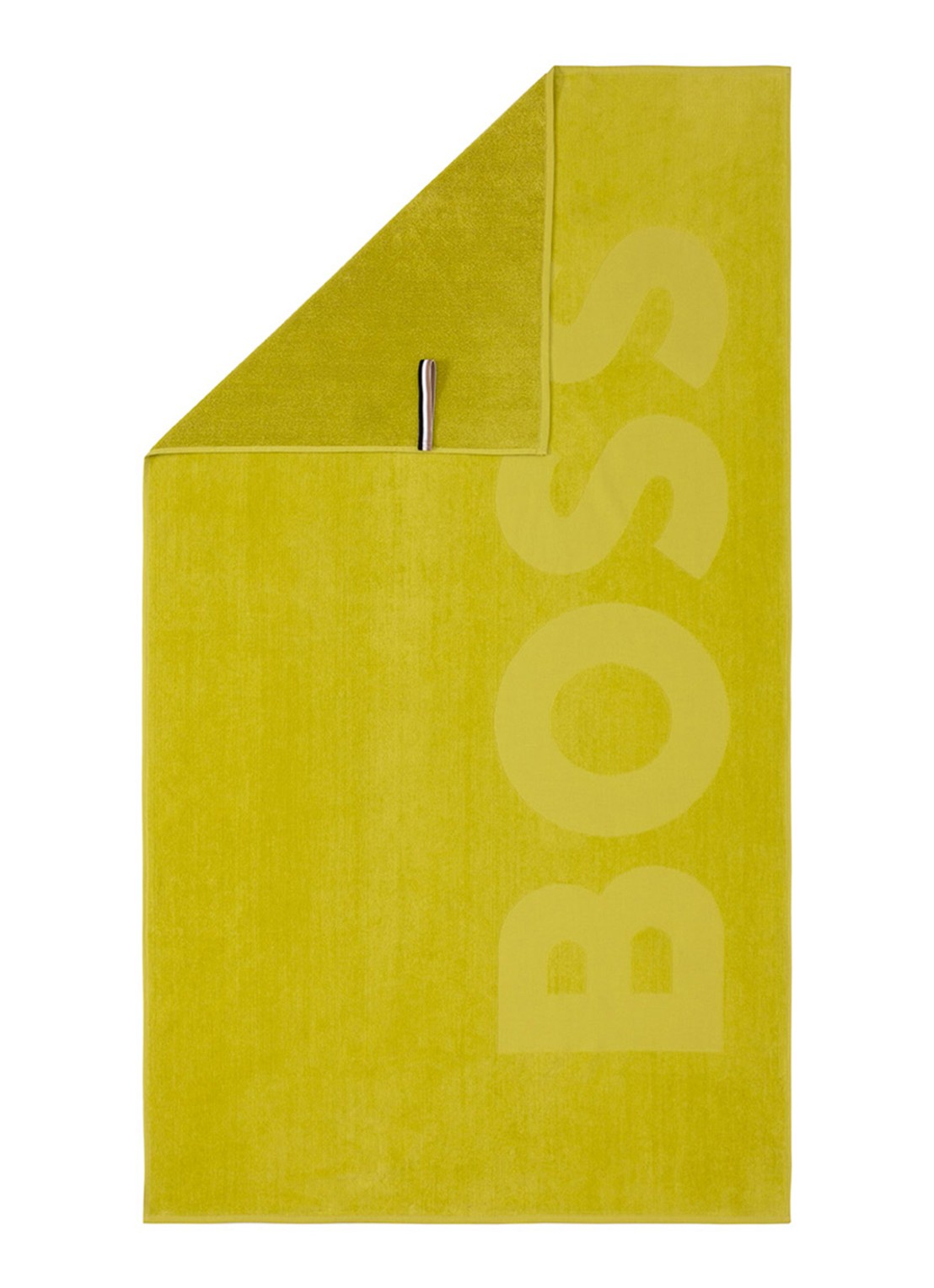 BOSS Zuma strandlaken - 420g/m² - 100 x 180 cm - voorkant 3 lime