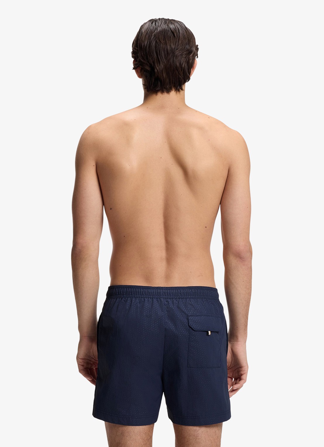 BOSS Zwemshort met steekzakken - achterkant donkerblauw