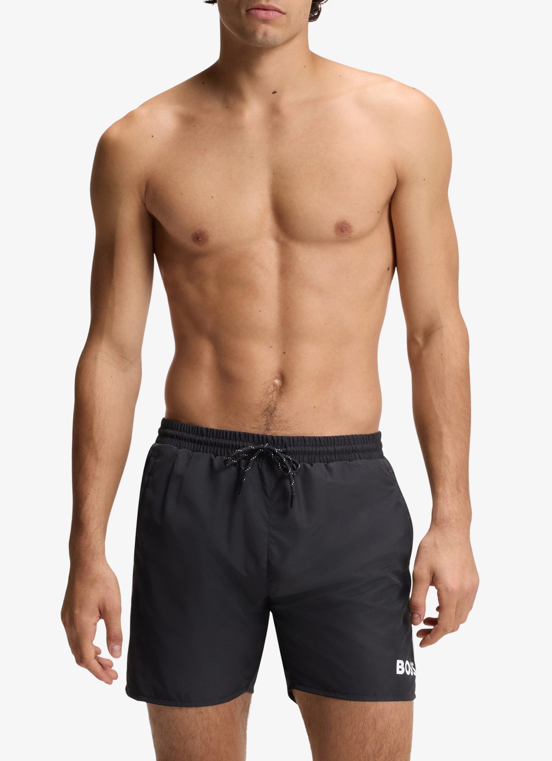 BOSS Zwemshorts met steekzakken en logo - detail black-001 / zwart